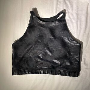 Peleton foil like high neck‎ Bra XL black